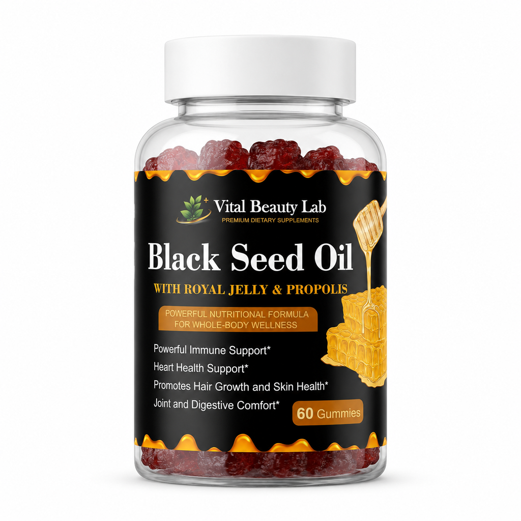 Vital Beauty Lab Semilla Negra & Miel Gummies (60 Gominolas) – Inmunidad, Piel y Articulaciones