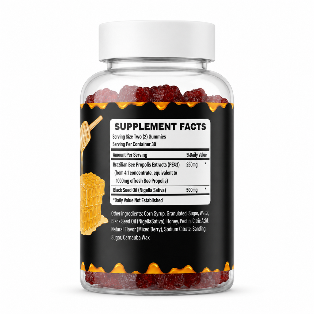 Vital Beauty Lab Semilla Negra & Miel Gummies (60 Gominolas) – Inmunidad, Piel y Articulaciones