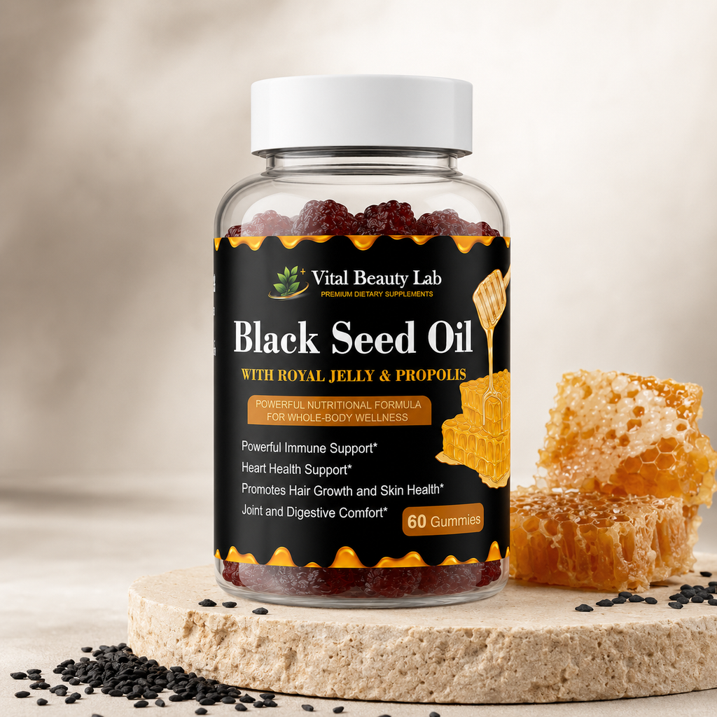 Vital Beauty Lab Semilla Negra & Miel Gummies (60 Gominolas) – Inmunidad, Piel y Articulaciones