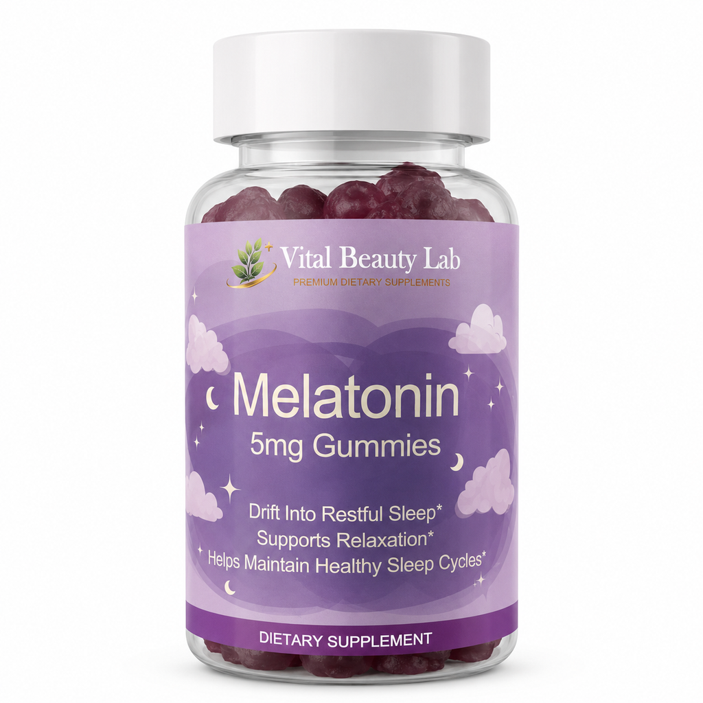 Vital Beauty Lab Melatonina Gummies (60 Gominolas) – Pasiflora para un Sueño Reparador