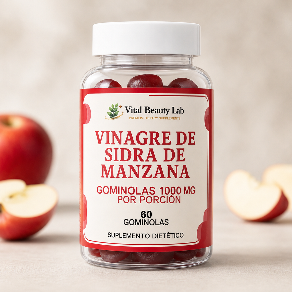 Vital Beauty Lab Vinagre de Manzana Gummies (60 Gominolas) – Control de Peso y Digestión