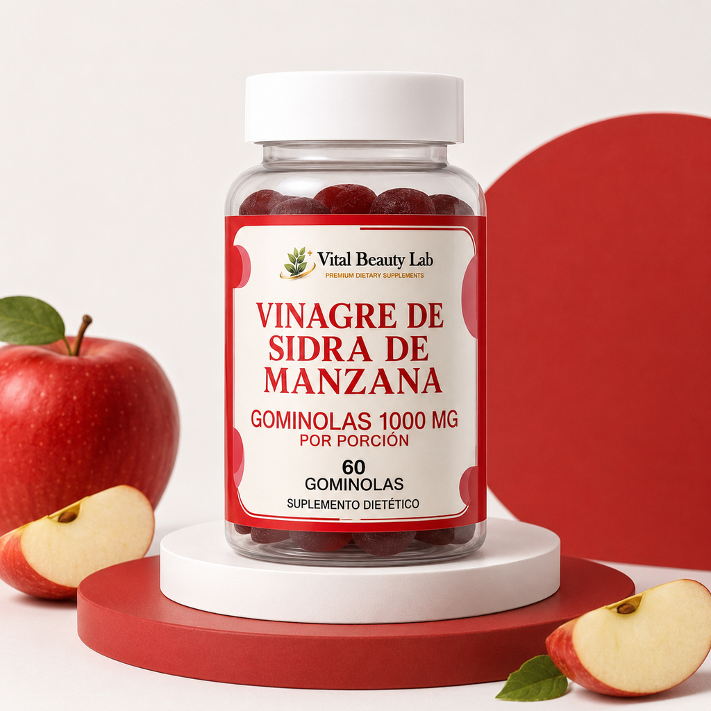 Vital Beauty Lab Vinagre de Manzana Gummies (60 Gominolas) – Control de Peso y Digestión