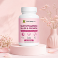 Vital Beauty Lab Multivitamínico Mujer & Prenatal (60 Cápsulas) – Con Ácido Fólico, Hierro y Calcio