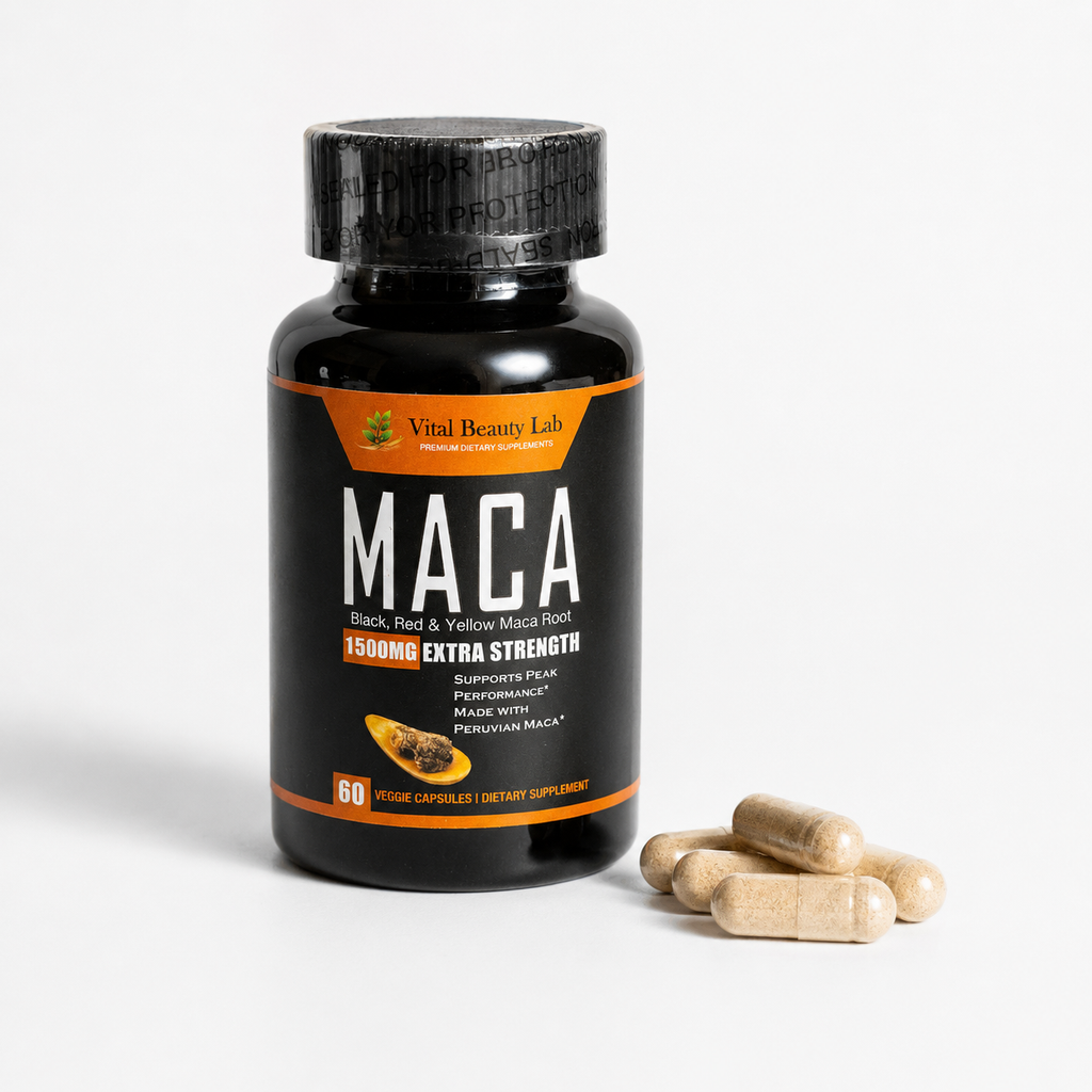 Vital Beauty Lab Maca Complex (60 Cápsulas) – Vitalidad, Energía, Libido y Equilibrio Hormonal