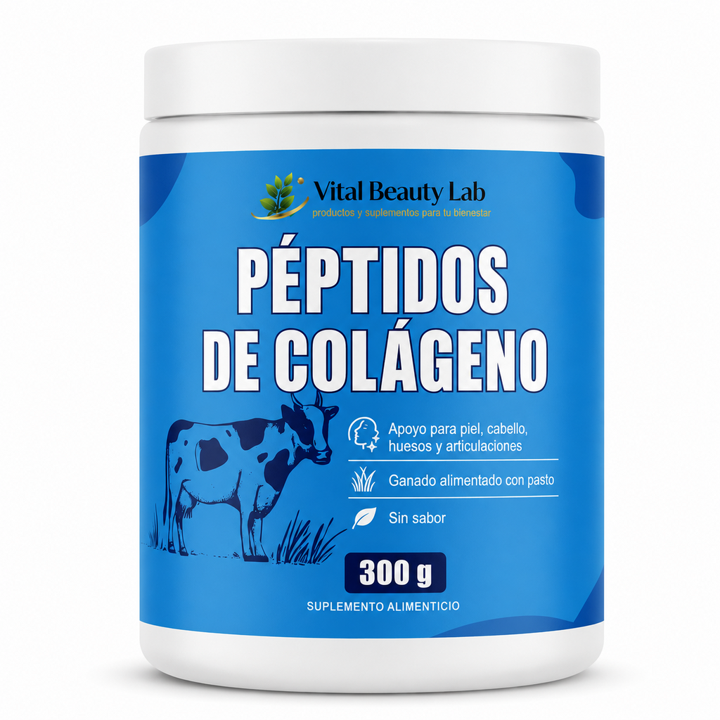 Vital Beauty Lab Colágeno Hidrolizado en Polvo (300g) – Piel, Cabello, Uñas y Articulaciones